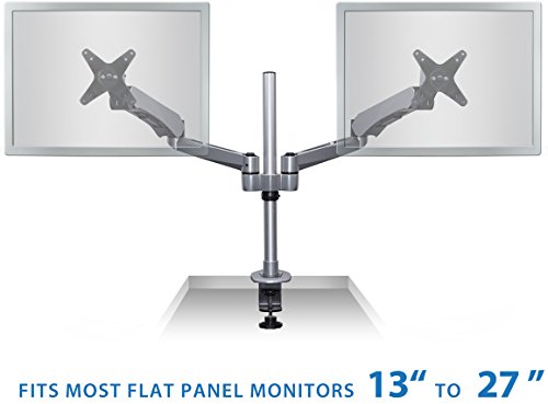 Mount-It! Expandable Two Monitor Computer Desk Mount Spring Arm Quick Release (MI-45116)