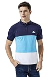 YIDI Polo Shirt for Men Short -Contrast Color Stitching Casual T-Shirt