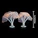 Senzeal 2PCS Glowing Aquarium Plant Artificial Coral Plant Ornament for Fish Tank Aquarium Decor (Oange)thumb 1