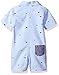 Nautica Baby Tommy Printed Romper, Oxford Blue, 3 Months
