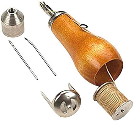 Leather Craft Tool of Art, gzqes, Needle of Hand Sewing, Line Wax Carved Handmade Leather Tools