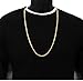 Naivo Mens '14K Gold Plated 5mm Rope Chain Necklace 30