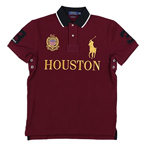 purple and blue polo shirt