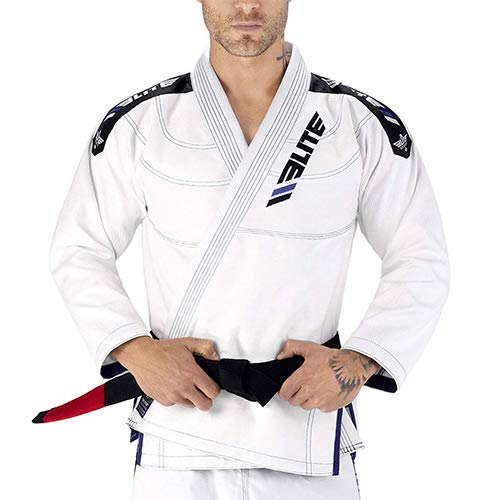 Elite Sports BJJ GI for Men IBJJF Kimono BJJ Jiujitsu GIS W/Preshrunk Fabric & Free Belt (White, A2) Elite Sports BJJ GI for Men IBJJF Kimono BJJ Jiujitsu GIS W/Preshrunk Fabric & Free Belt (White, A2)