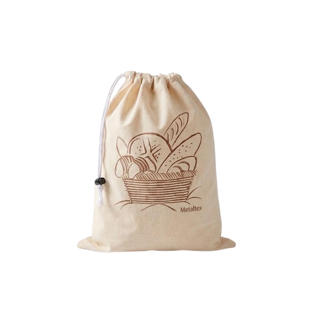 Metaltex Bread Bag, White, 34 x 34 cm