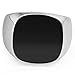 Stainless Steel Black Enamel Signet Ring (11)