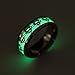 ERLUER Men's Stainless Steel Rings Luminous Glow in the Dark Superman Band Women Jewelry Ring (Silver, 7)