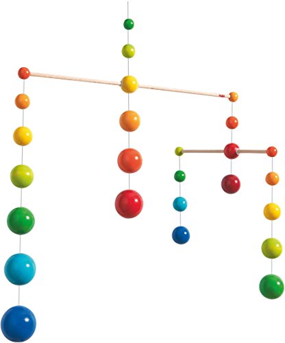 HABA Nursery Room Wooden Mobile Rainbow Balls (Made in Germany)