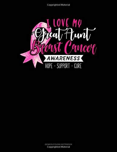 I Love My Great Aunt Breast Cancer Awareness Hope Support Cure: Genkouyoushi Notebook Paperback – 17 Sep 2019