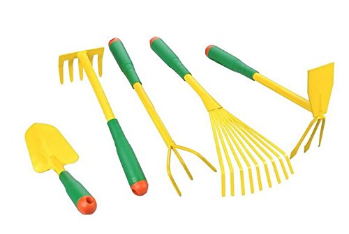 5 piece garden tool set with soft grip handle - Perfect gift for mom!