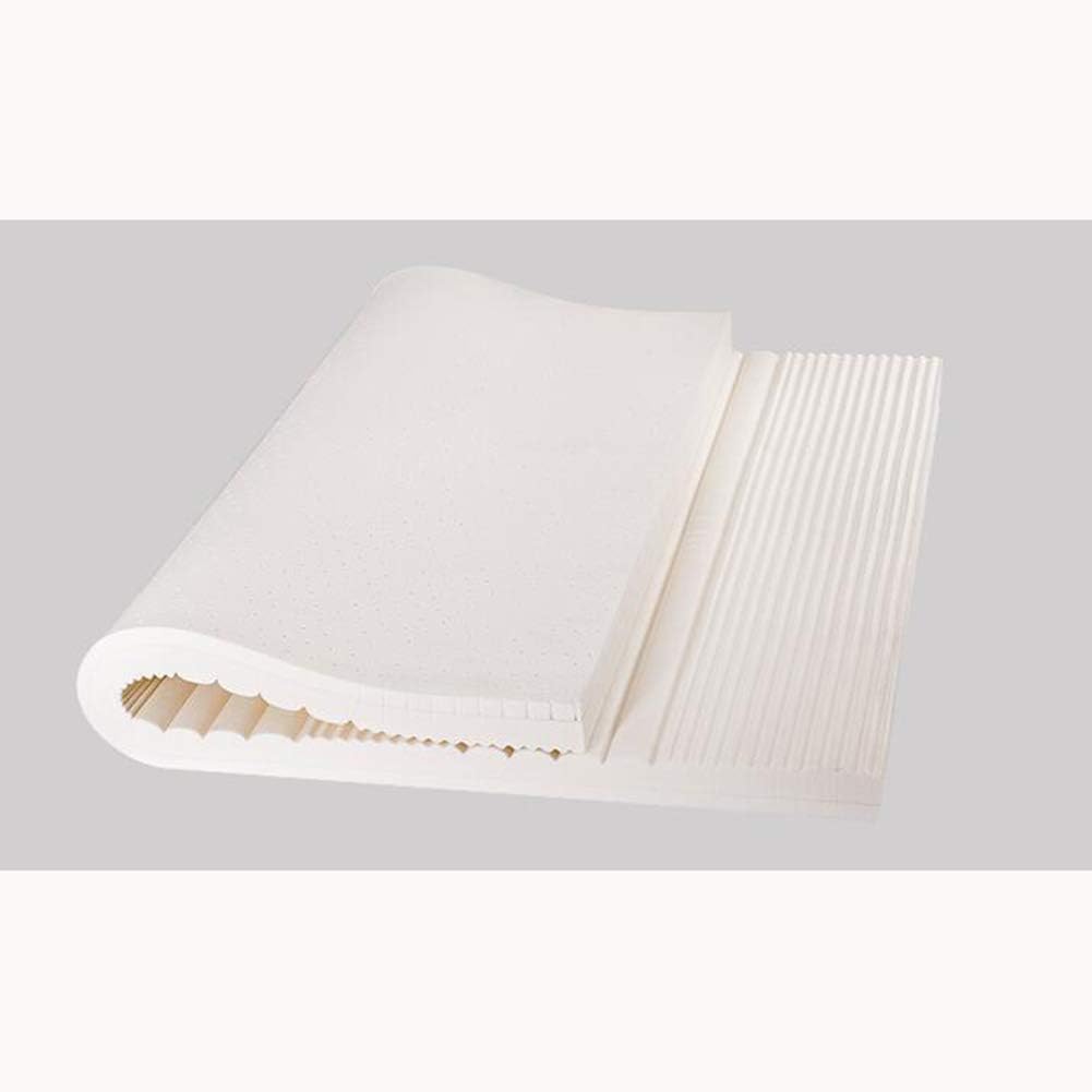 100% Natural Latex Mattress Topper,massage Design Breathable Medium Firmness Foldable Dormitory Student Tatami Hotel Mattess Sleeping Mattress Sleeping Mat Sleeping Pad-white 150x200cm(59x79inch)
