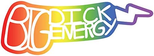 Dark Spark Decals Big Dick Energy Rainbow - 8 inch Full Color Vinyl Decal for Indoor or Outdoor use, Cars, Laptops, Décor, Windows, and More