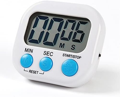 Houdian Digital Kitchen Timer Magnetic Backing Stand White 99:59 Count Up/Down