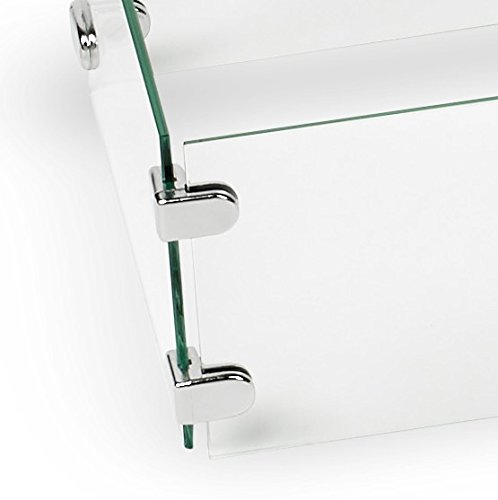 American Fireglass Tempered Glass Flame Guard for 30" X 6" Linear Drop-in Fire Pit Pan - Thumbnail 3