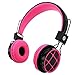 Mokata Foldable Headphones Wireless Bluetooth Headphones Over Ear Built-in Mic SD Card Slot 3.5mm Audio Jack Cable for TV PC Tablet iPhone iPod Cellphone B013 Pinkthumb 1