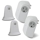 Set of 2 - Utilitech Wireless Dusk-to-Dawn Security Light Control with Outlet Receiver