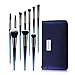 10 pcs Makeup Brushes Set - HEDILINA Professional Makeup Brush Kit, Eyebrow Eyeshadow Eyelash Lip Foundation Blush Powder Blending Concealer Brushes (Sapphire Blue)