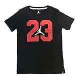 Nike Air Jordan Jumpman Big Boys 23 Jumpman T Shirt (Medium, Black / Gym Red)