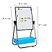 Kids Art Easel Whiteboard&Chalkboard Double Sided Easel, 29.5inch-44inch Height Adjustable & 360°Rotating with Magnetic Letters and Numbers (Black)