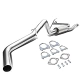 For Nissan Frontier 3 inches Stainless Steel Louvered Core Muffler Catback Exhaust System - D40 D23