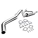 For Nissan Frontier 3'' Stainless Steel Louvered Core Muffler Catback Exhaust System - D40 D23