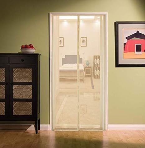 LifeKrafts Mosquito Screen Curtain for Main Doors, Balcony Doors Or Kitchen Doors; Insect Net