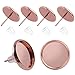 BronaGrand 50 Pieces Stainless Steel Stud Rose Gold Earring Cabochon Setting Post Cup for 12mm and 50 Pieces Clear Rubber Earring Safety Backs