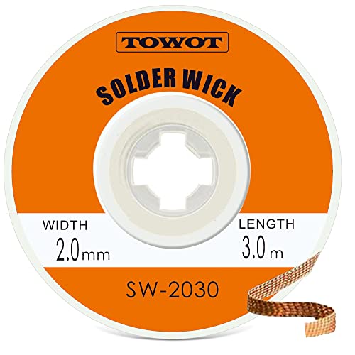 TOWOT Solder Wick Braid With Flux NoClean Electronic, Desoldering Wick Braid Remover.Desolder
