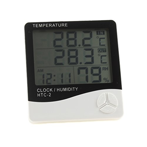 Emours Digital LCD Aquarium Thermometer and Hygrometer Reptile Terrarium Sensor Temperature - Thumbnail 2