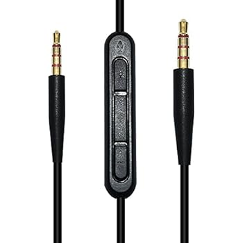 Headphone Replacement Cable with Remote Volume&Mic Compatible Bose On-Ear 2/OE2/OE2i/QC25/QC35/Soundlink/SoundTrue Headset (Black)