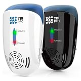 TBI Pro Ultrasonic Pest Repeller Wall Plug-in - Effective Electromagnetic and Ionic Indoor Anti Mouse, Ant, Mosquito, Cockroach Control - Safe Device, Night Light - 4000 Sq. Ft (2-Pack)