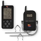Maverick ET-733 Long Range Wireless Dual Probe BBQ Smoker Meat Thermometer with Larger Display and added Features -  Black