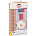 LEGO Stationery Pencil Set - 4 Pencils, Eraser, 2 Pencil Toppers and Sharpener