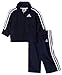adidas Baby Boys' Iconic Tricot Jacket and Pant Set, Navy/White, 9 Months