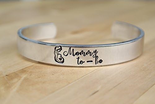 Mommy To Be Cuff Bracelet, First Mother's Day Gift, Gift For Mom, Pregancy Announcement, Pregnant Mom