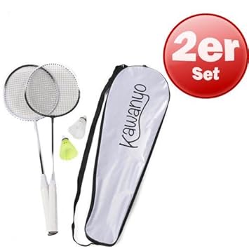 Kawanyo – Set mit 2 Badmintonschläger 2 Federbällen