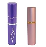 Ladies Self Defense Protection Bundle - Stun Master Lipstick Stun Gun ( PURPLE ) Plus Pepper Shot Lipstick Pepper Spray ( PINK )