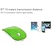 Tsmine Slim Rechargeable Bluetooth Mouse, Ultra-Slim Mice for Notebook, PC, Laptop, Computer,Windows/Android Tablet, iMac MacBook Air - Green