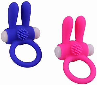 JHDWS Male E-jaculation Time P-enis Vibrating Massage Ring, Delay Ejaculation Stimulation Toys for Men - 2 Pack