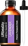 URPOWER Lavender Essential Oil, 100% Pure Lavender Oil, Natural Essential Oils Perfect for Aromatherapy, Relaxation, DIY, Improved Mood-4 Ounce/120 Milliliters