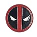 Valley Railway Deadpool Die Cast Pewter Finish Enameled Belt Buckle Red
