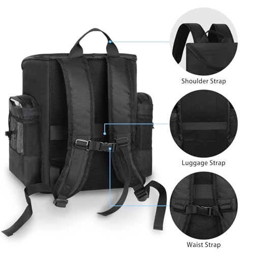 Hairstylist Traveling Bag, Large Capacity Barber Travel Backpack, Hairdresser Bag with Adjustable Dividers, Hair Tools Travel Case, Professional Cosmetology Bags for Supplies, Hair Stylist Must Haves