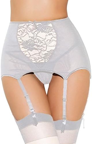 Fairishe Womens Lace Garter Belt Hosiery Thigh High Stockings Adjustable Suspender Belt