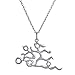 Triathlon Competition Necklace Sport Runner, Biker, Swimmer Iron-man Triathlete Necklace 925 Silver