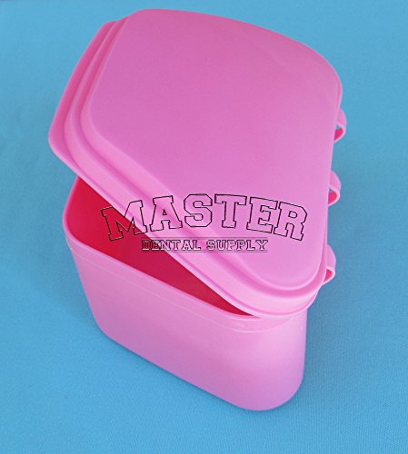 SET OF 12 (BULK) Denture Storage Plastic Box Fit FULL Denture ASSORTED Color (Pink, Babay Blue, White and Aqua) 4 Colors 3 pcs per Color - Thumbnail 3