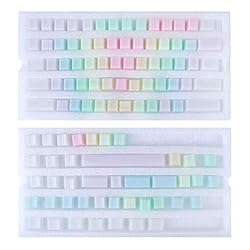 HMANE 109 Keys POM Jelly Keycaps Set, Rainbow Blank