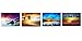 Beach Theme Decor for Bedroom, PIY HD Beautiful Sunset Sea Wall Art, Colorful Canvas Prints Home Decorations (4 Piece 1