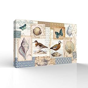 Canvas Wall Art for Living Room,Bedroom Home Artwork Paintings Vintage Pasteup Ready to Hang - 12x18 inches