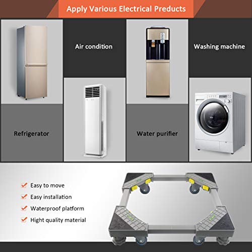 6 Furniture+Rollers+Adjustable+Movable+Refrigerator