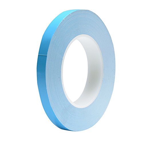 Nicelux 8mmx25 Meters 0.1mm thickness Double Side Adhesive Thermal Conductive Tape for Heat Sink of LED Light,PC and more, Electrically Insulated,1 Reel Pack